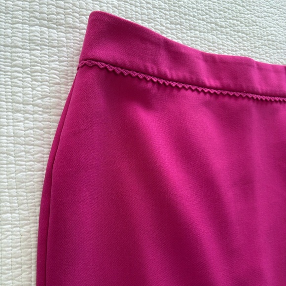 NWT Ann Taylor Pink Zigzag Trim Midi Pencil Skirt Size 6 - Picture 5 of 16